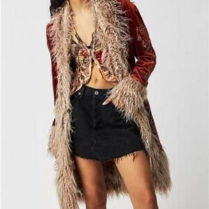 Free People Moon Glow Coat size L EUC